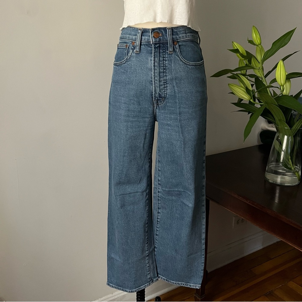 Madewell Perfect Vintage Wide-Leg Crop Jean in Montclare Wash: Tencel Edition